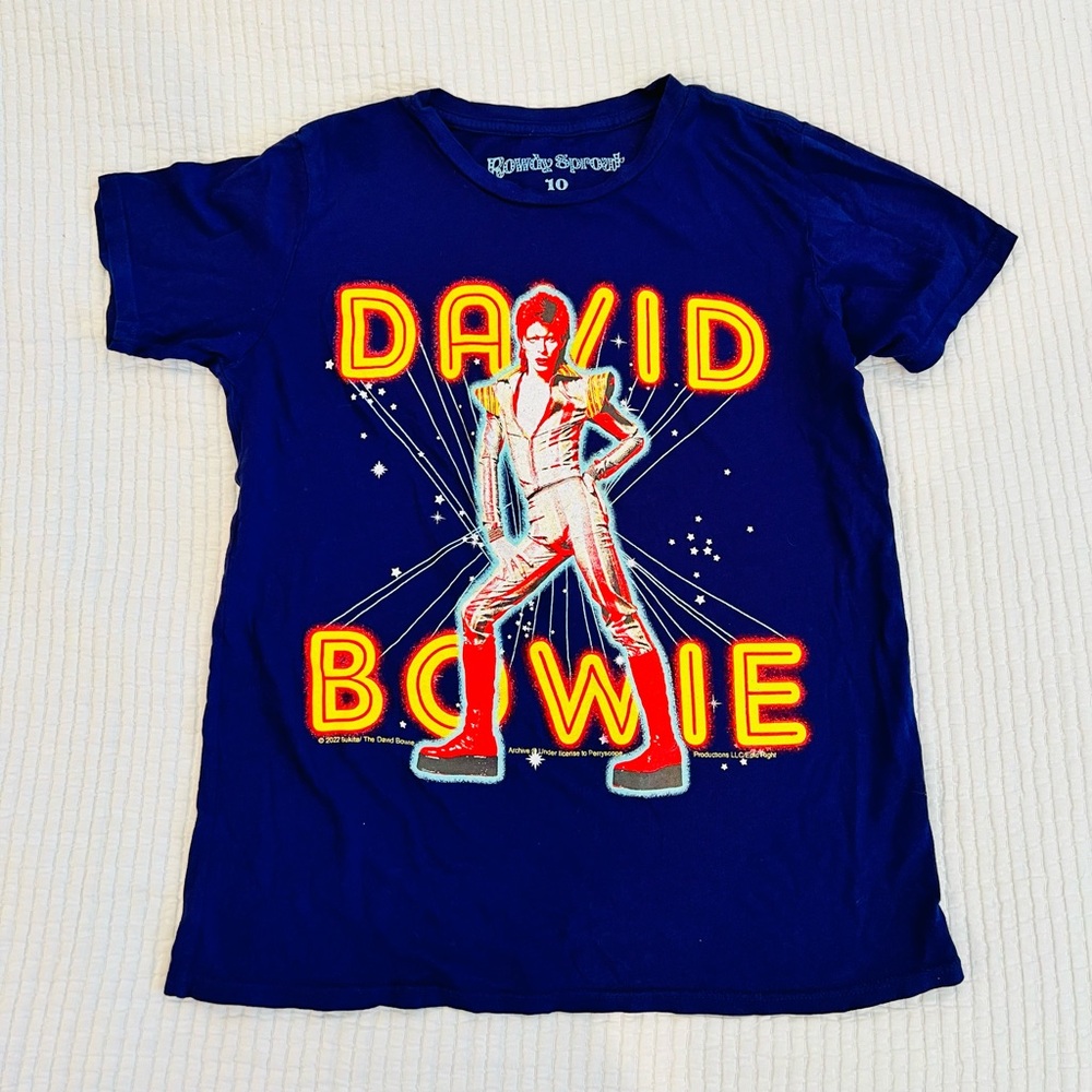 Rowdy Sprout Navy Graphic Tee with Red and Yellow Accents